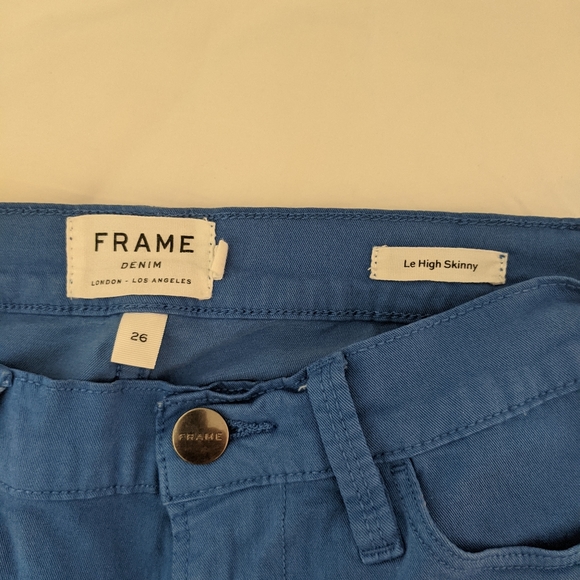 Frame Denim Le High Skinny Jean Blue Pants Mid Rise Size 26 - Picture 6 of 6
